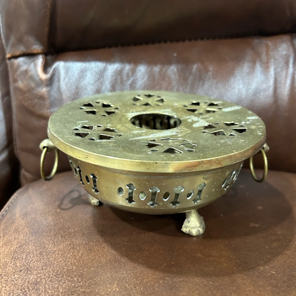 Vintage brass candle votive